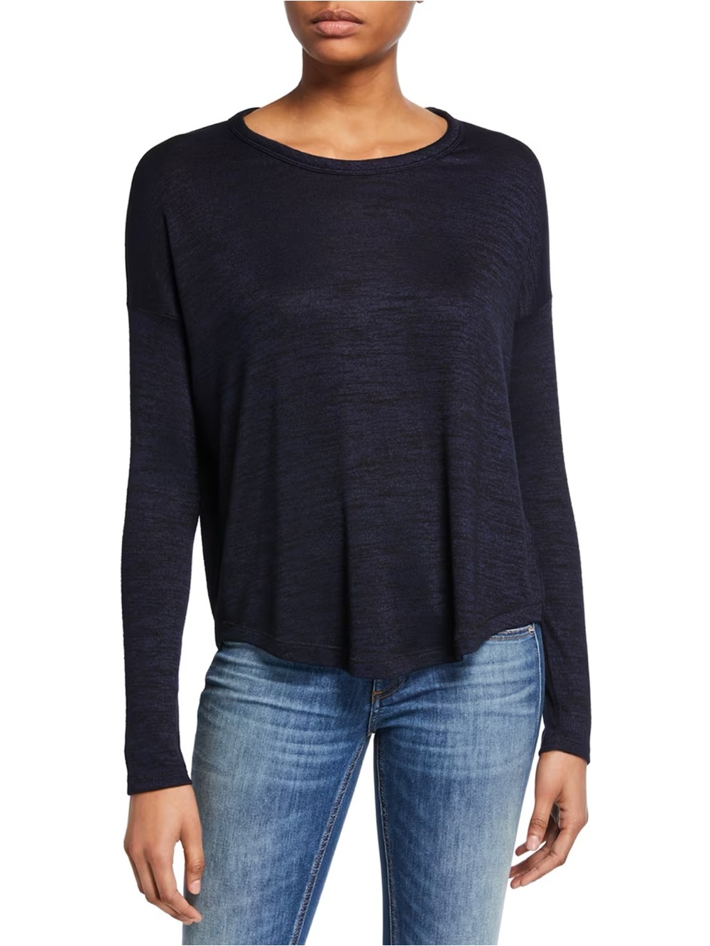 Rag & bone Hudson Long Sleeve Tee Navy Medium